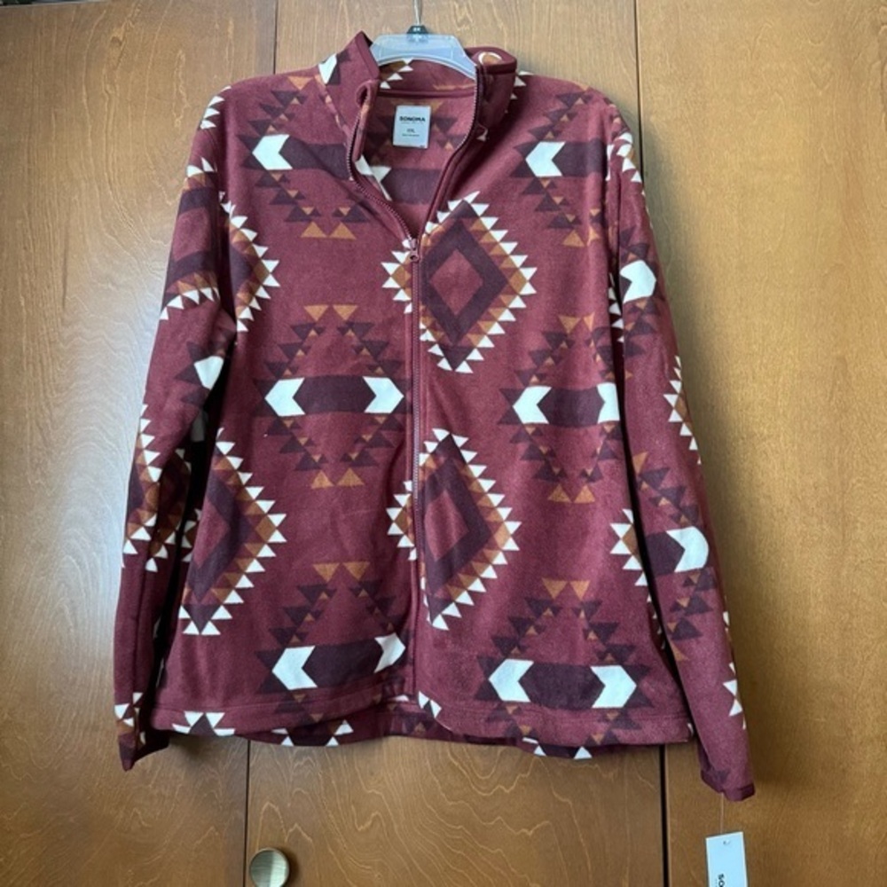 Sonoma  NWT Men’s Super Sift Arctic Fleece  XXL Ret $50 Geometric Design